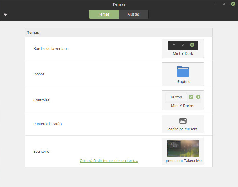 Configuración idónea del tema